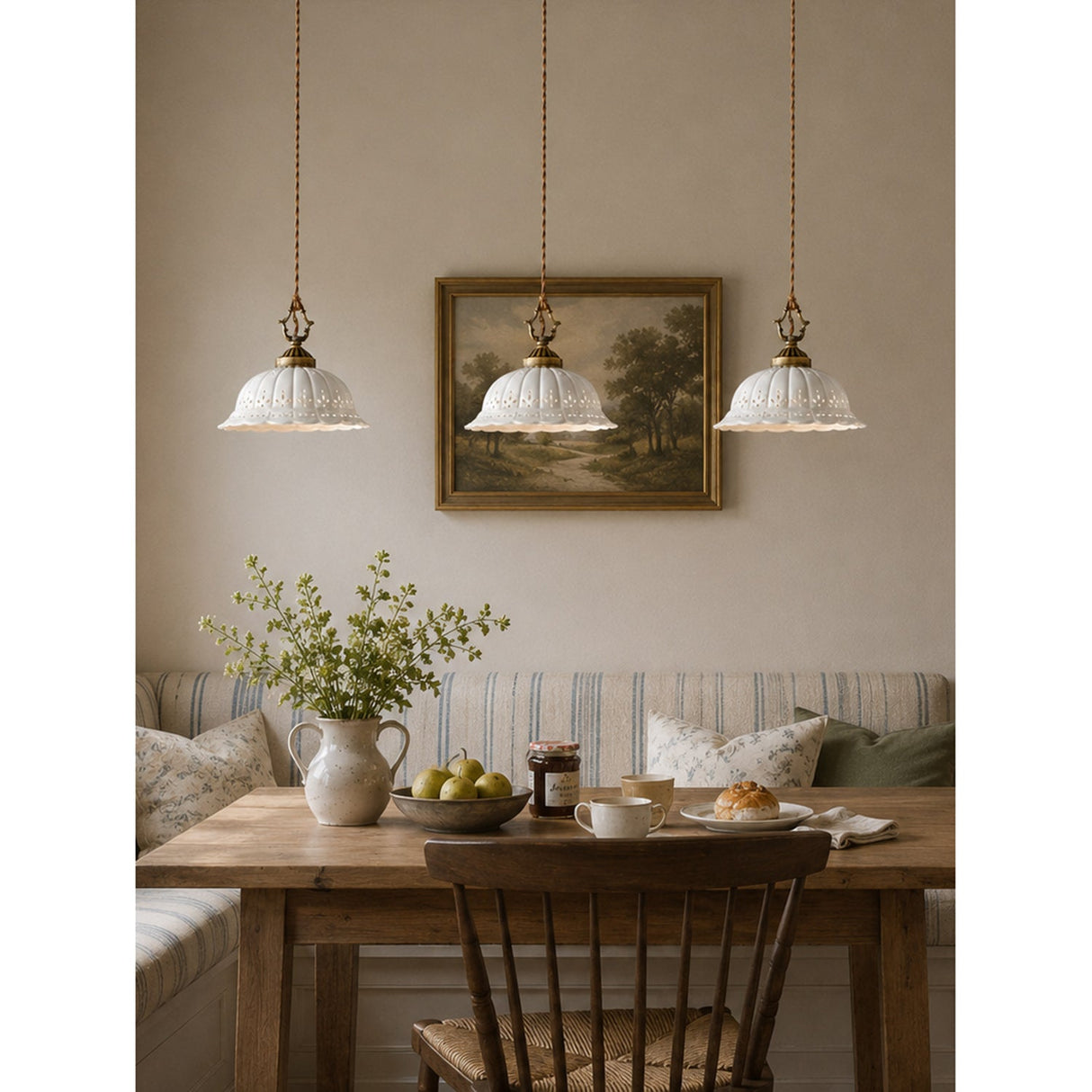 Anita fluted ceramic pendant — supplier photo