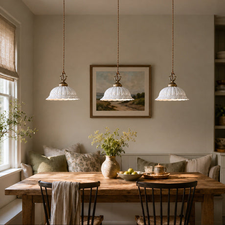 Anita fluted ceramic pendant — supplier photo