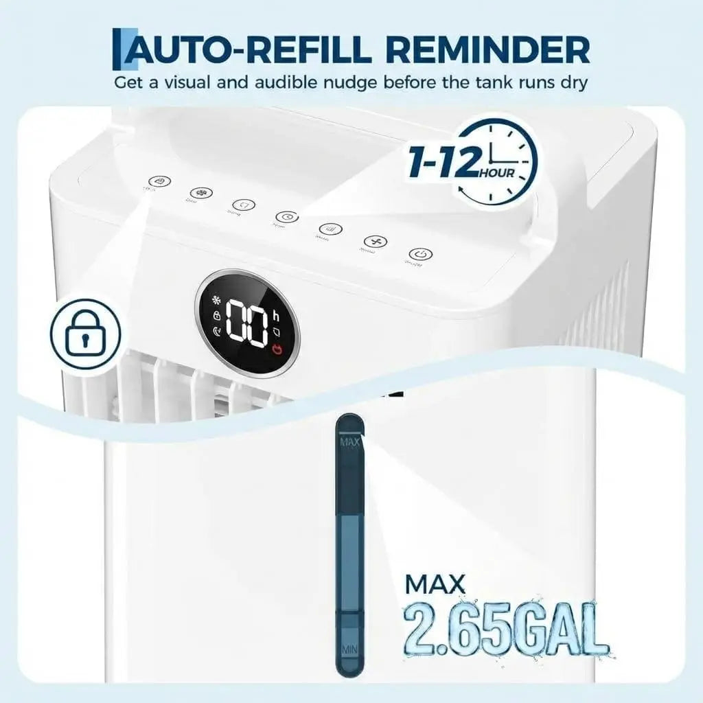 Portable Air Conditioner | 3-in-1 Evaporative Cooler with HEPA Filter | Efficient Cooling for Home and Office