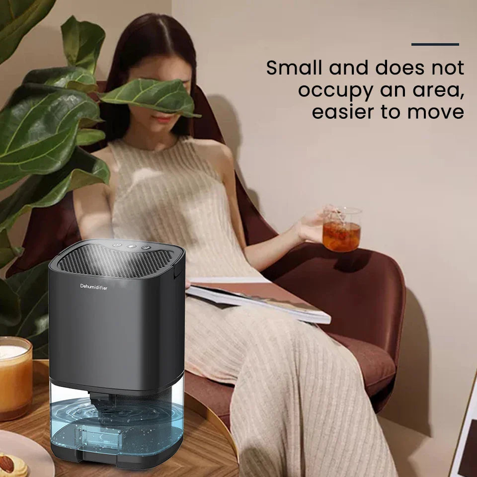Portable Dehumidifier | 1000ml Compact Design with Air Filter & Night Light | Ideal for Cleaner, Drier Air