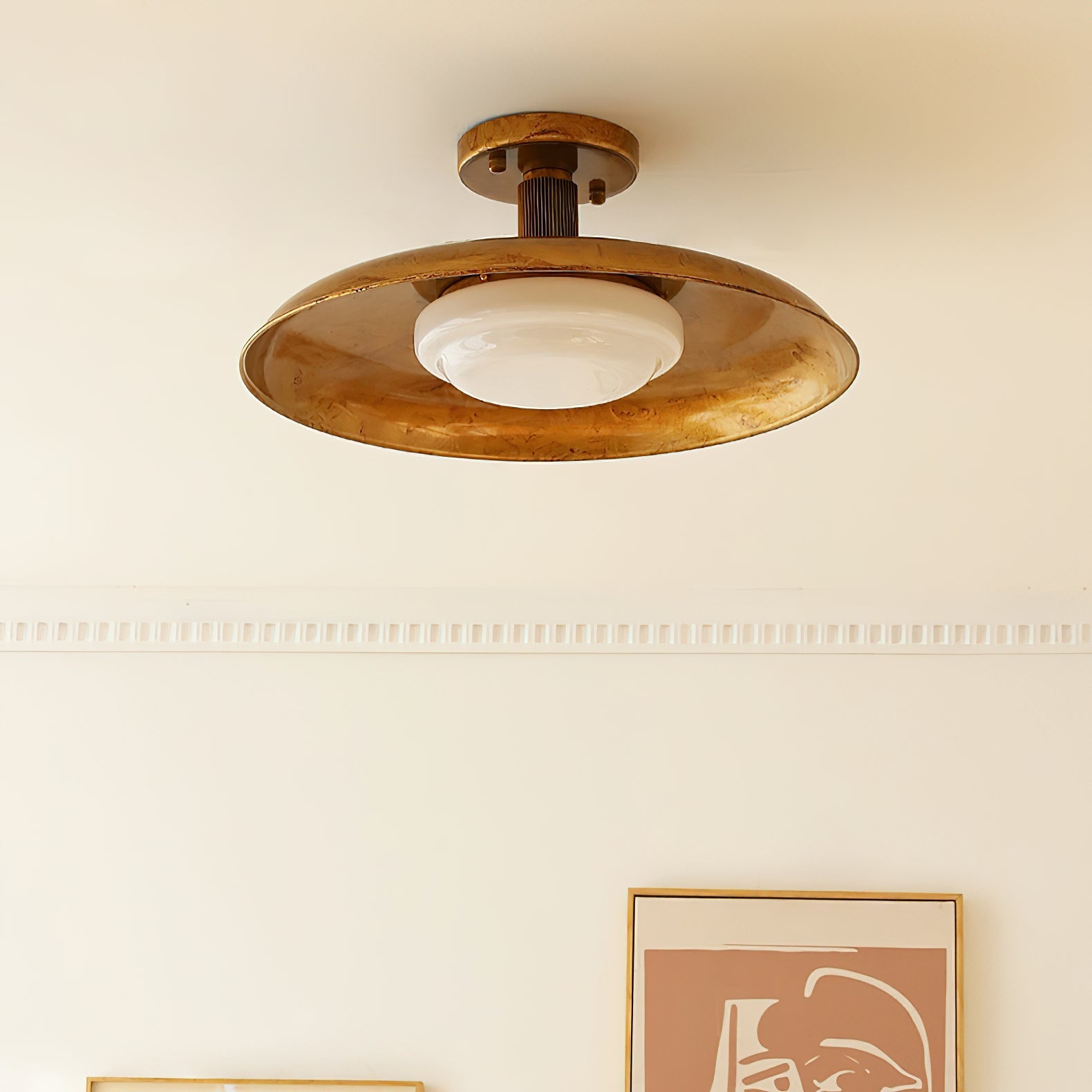 Modern Flat-Panel Ceiling Light with Pot-Lid Design