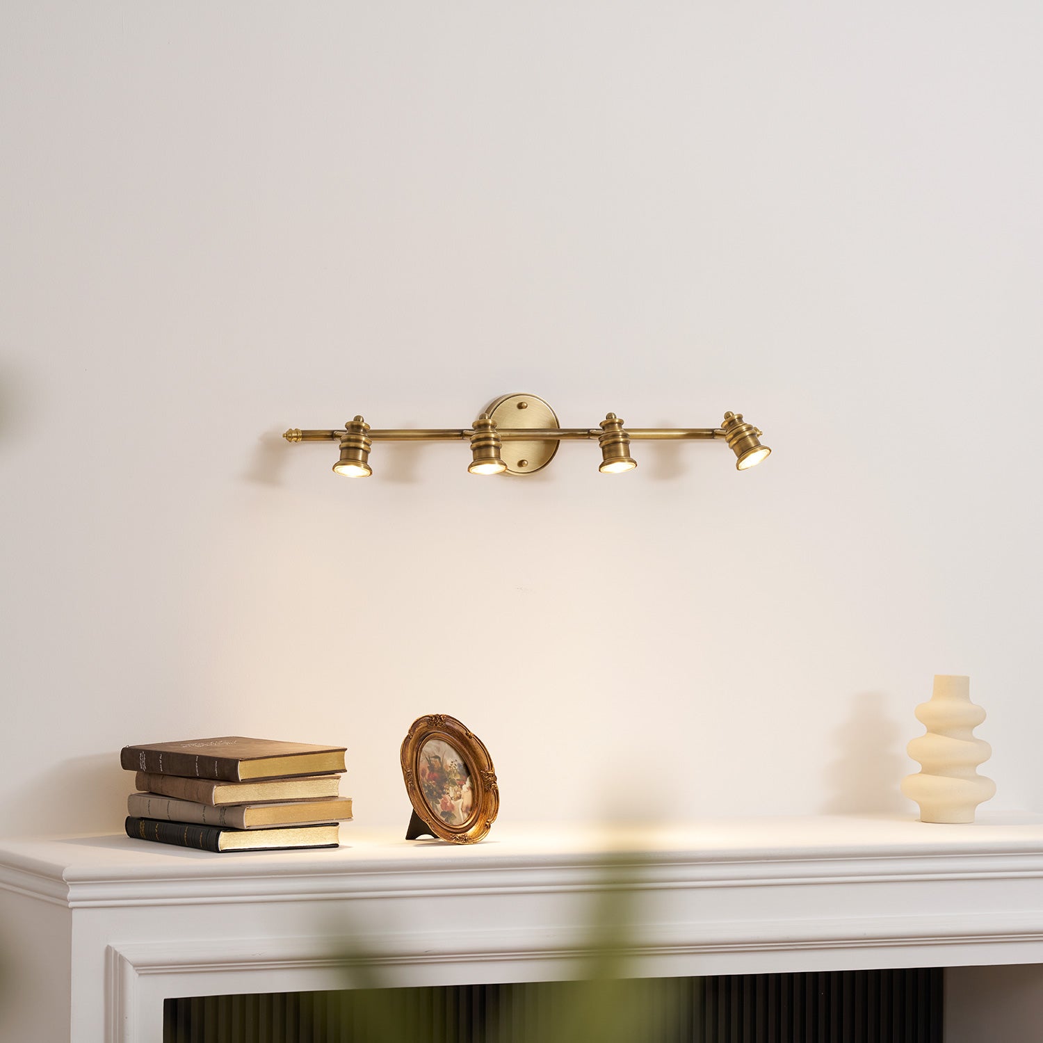 Halophane wall lamp