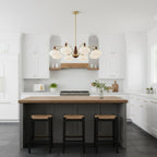 Retro Calliope Chandelier Mid-Century Tiered Glass Light Fixture