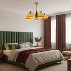 Retro Calliope Chandelier Mid-Century Tiered Glass Light Fixture