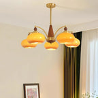 Retro Calliope Chandelier Mid-Century Tiered Glass Light Fixture