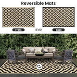 Reversible Outdoor Rug | Waterproof Plastic Mat with Non-Slip Design for Indoor and Outdoor Use