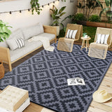 Reversible Outdoor Rug | Waterproof Plastic Mat with Non-Slip Design for Indoor and Outdoor Use