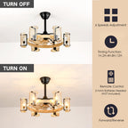 Rustic Charm | Ceiling Fan with Lights & Dimmable Feature | Whisper-Quiet Operation for Year-Round Comfort