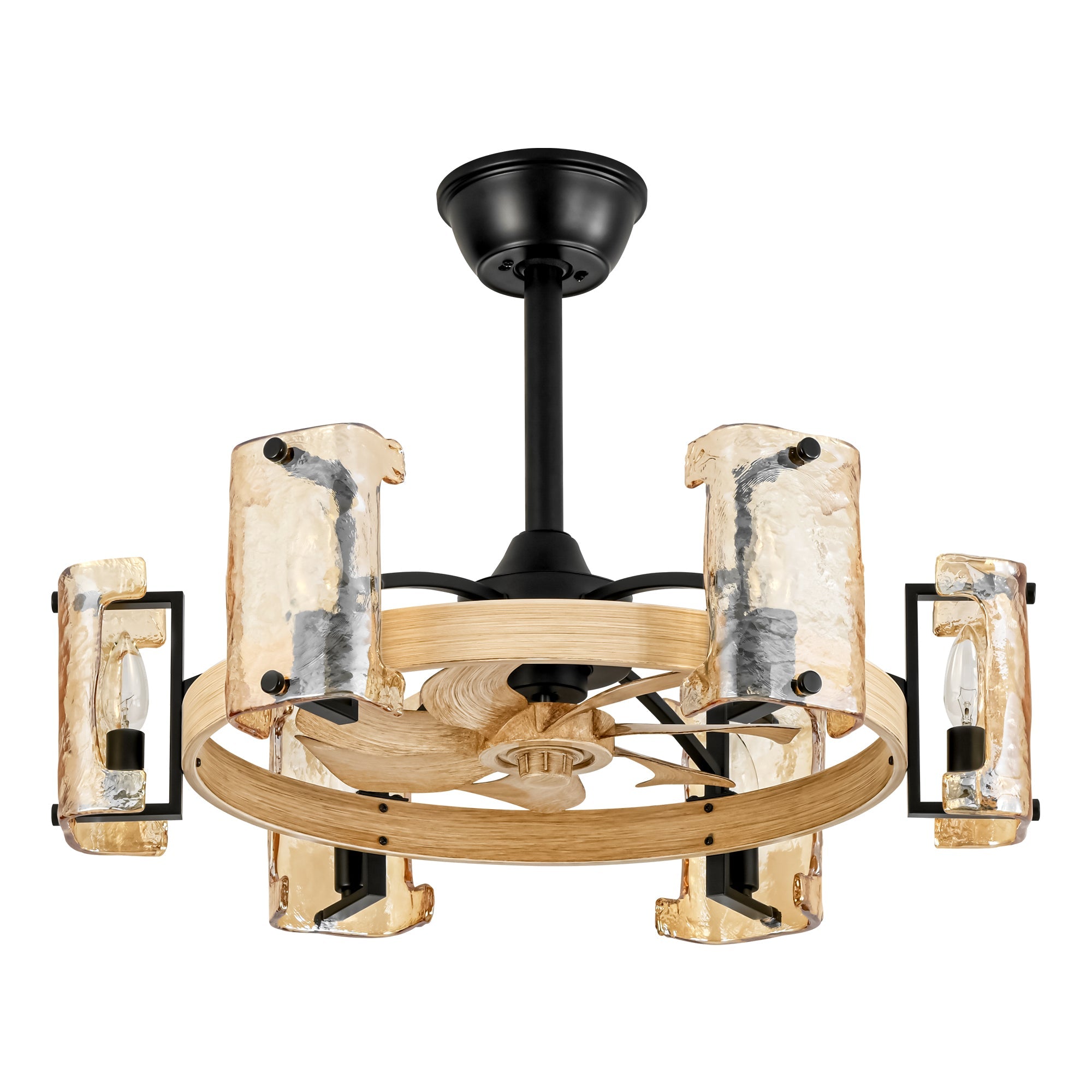 Rustic Charm | Ceiling Fan with Lights & Dimmable Feature | Whisper-Quiet Operation for Year-Round Comfort