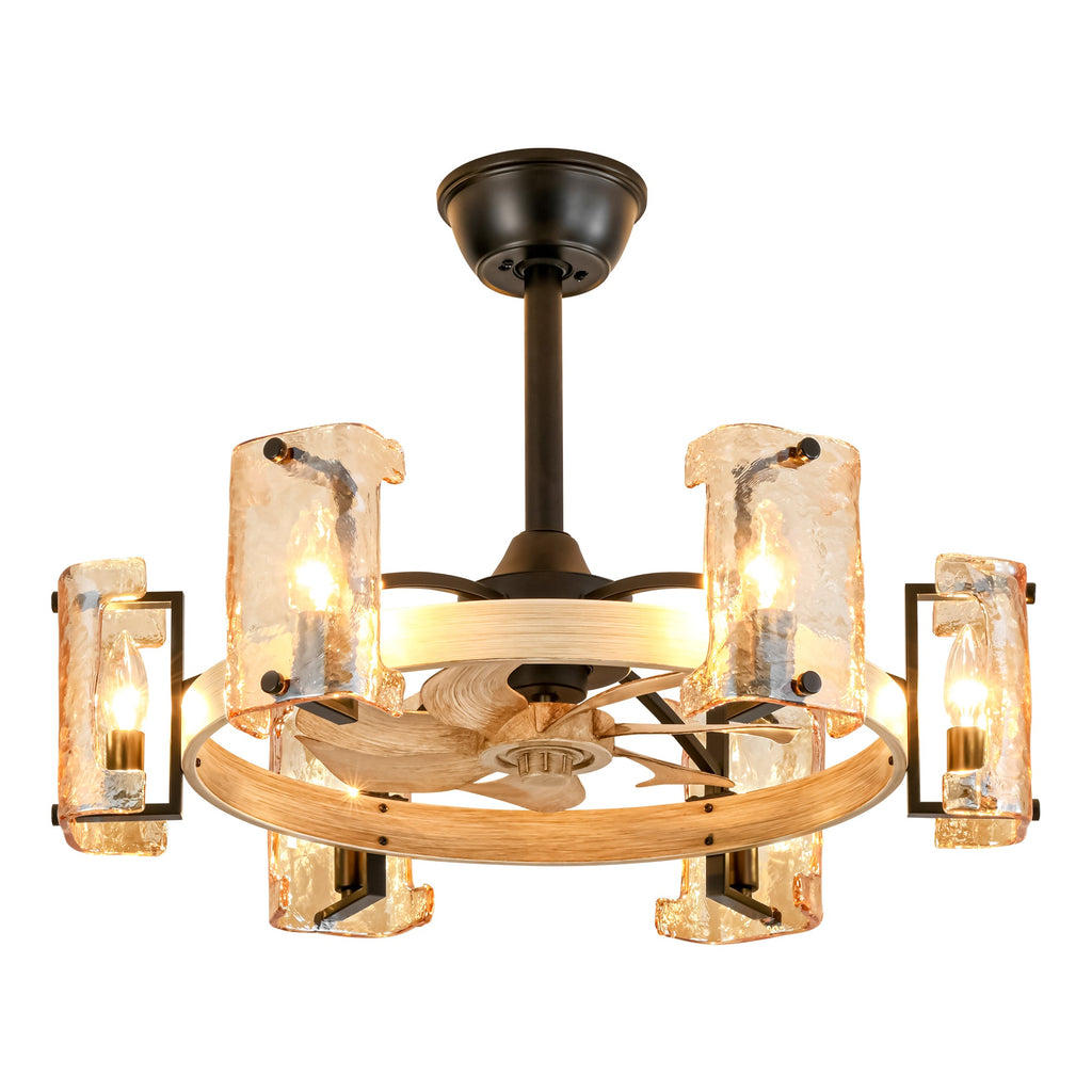 Rustic Charm | Ceiling Fan with Lights & Dimmable Feature | Whisper-Quiet Operation for Year-Round Comfort