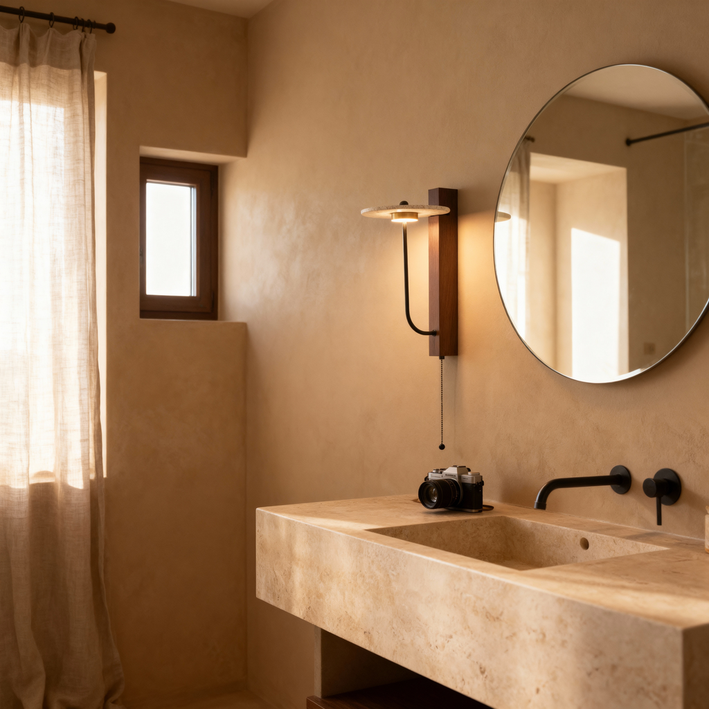 RuvoStone | Elegant Contemporary Wall Sconce Lighting with Natural Materials