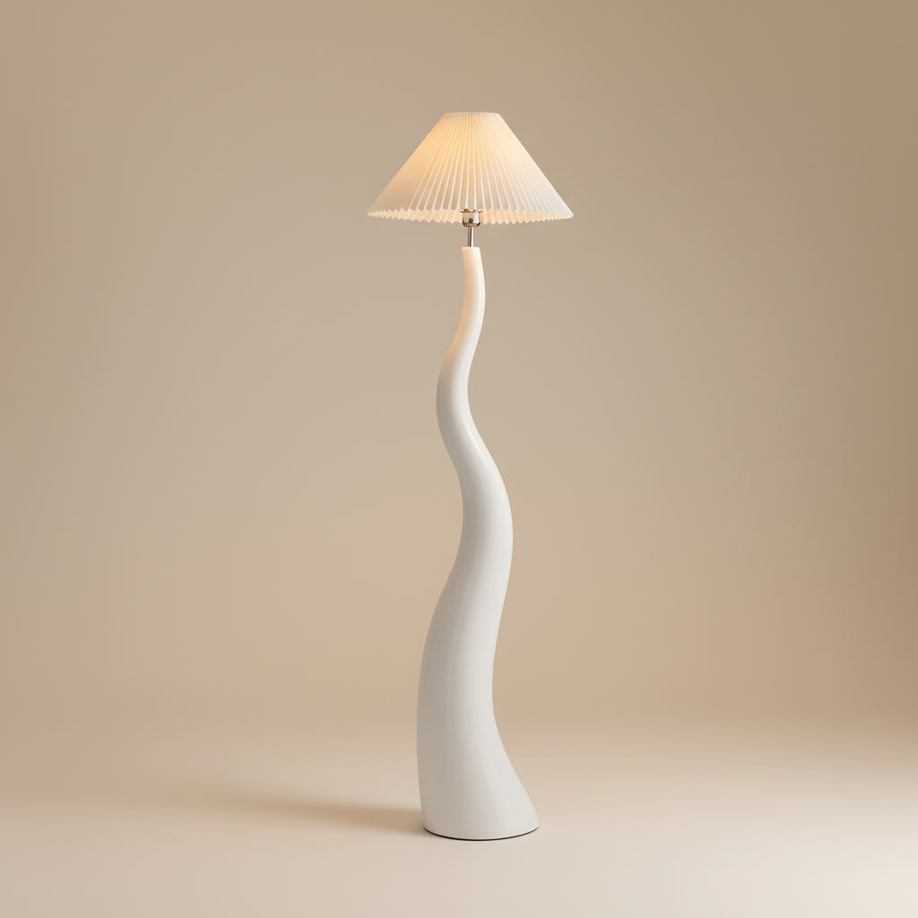 Sia | Elegant Organic Resin Table Lamp for Living Room or Bedroom