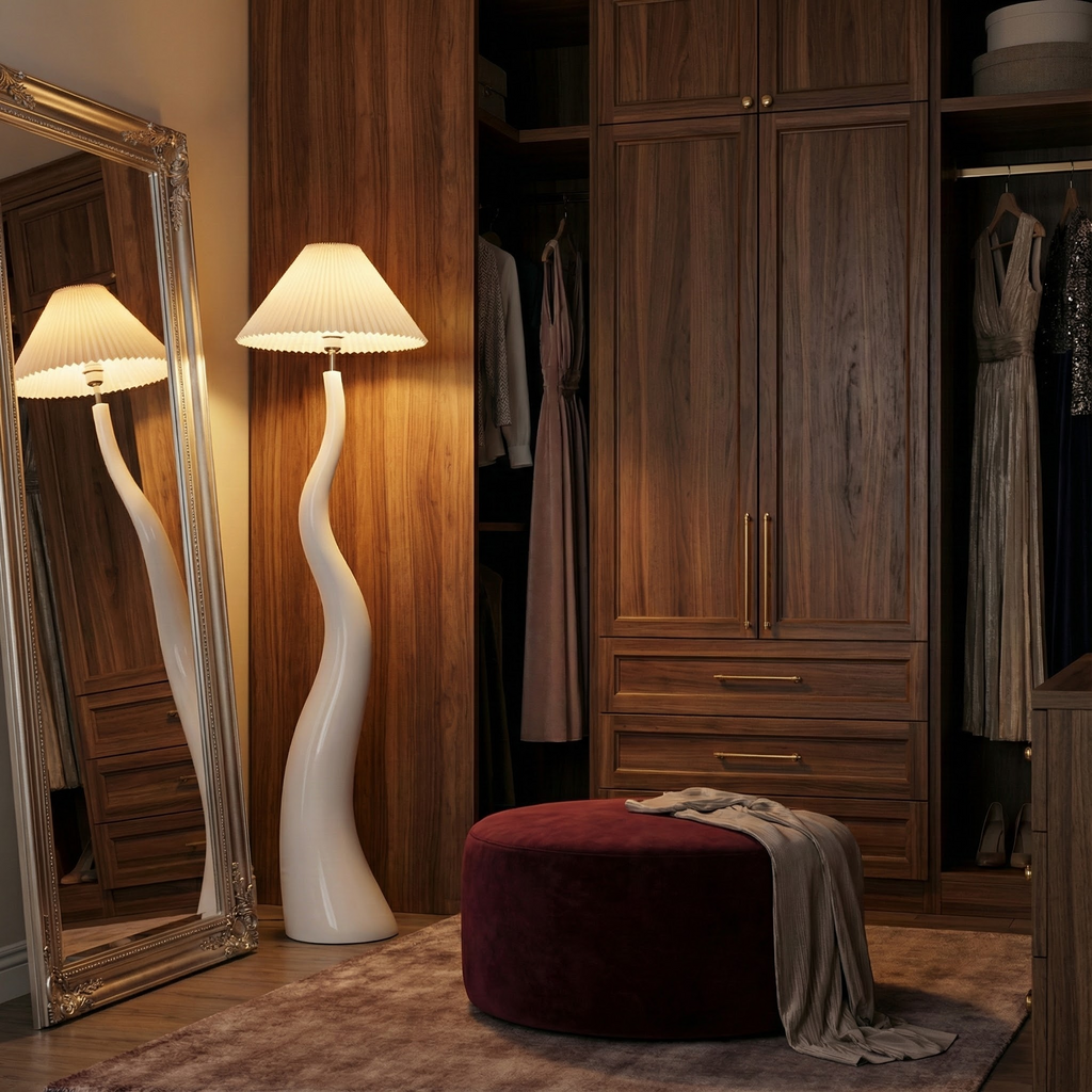 Sia | Elegant Organic Resin Table Lamp for Living Room or Bedroom