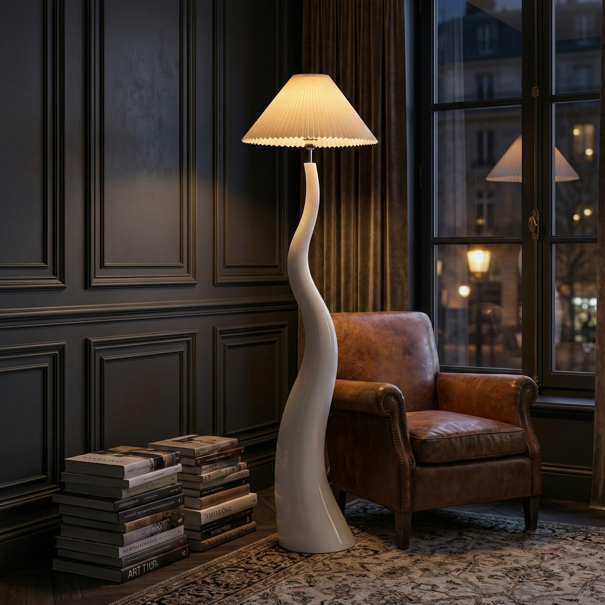 Sia | Elegant Organic Resin Table Lamp for Living Room or Bedroom