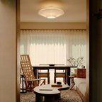 Siam Ceiling Light Modern Drum Flush-Mount Fixture for Living & Bedroom