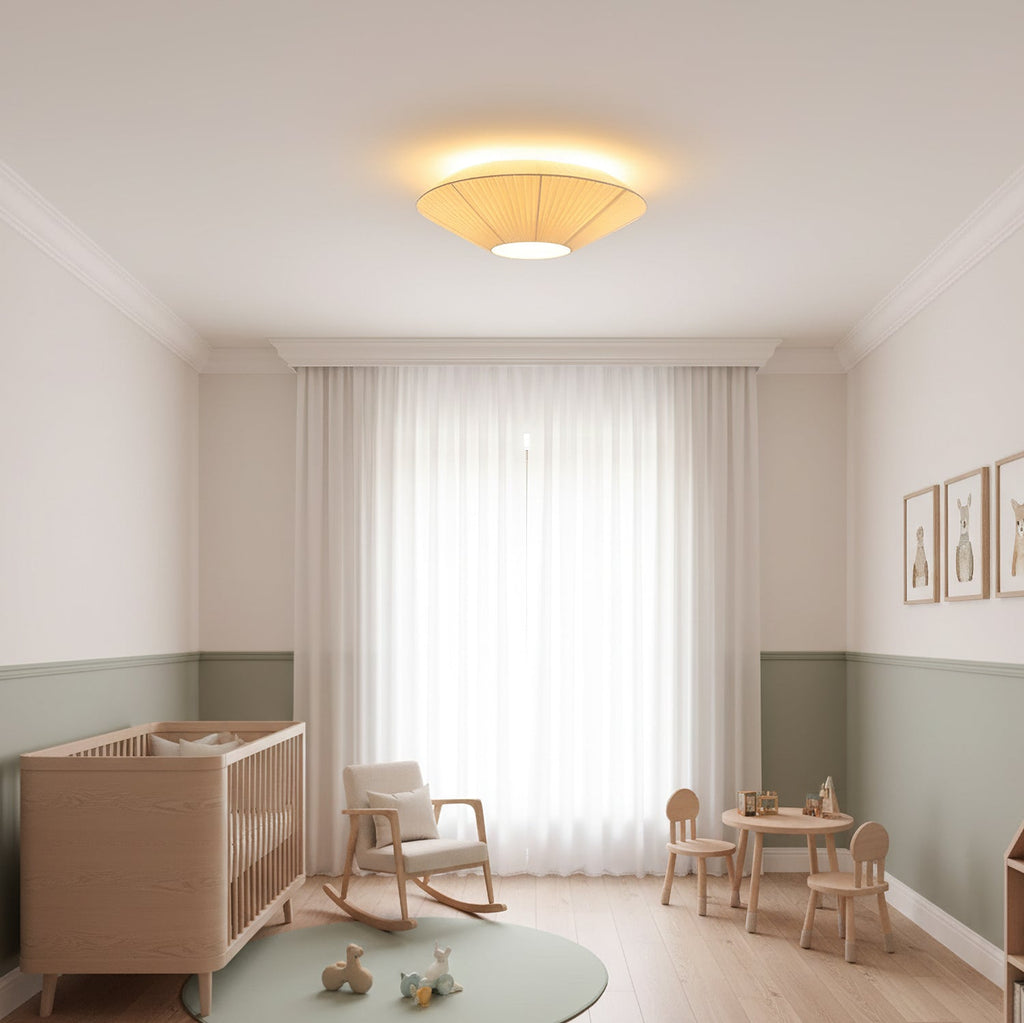 Siam Ceiling Light Modern Drum Flush-Mount Fixture for Living & Bedroom