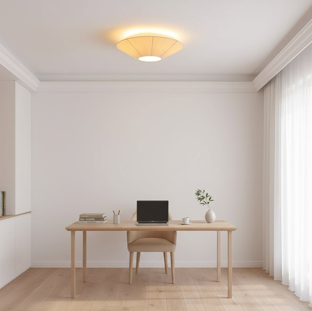 Siam Ceiling Light Modern Drum Flush-Mount Fixture for Living & Bedroom