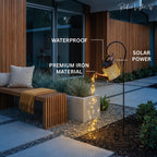 Solar Outdoor Watering Can Waterfall Garden Lamp for Elegant Patio Lighting