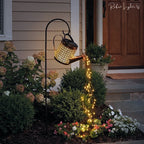 Solar Outdoor Watering Can Waterfall Garden Lamp for Elegant Patio Lighting