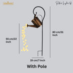 Solar Outdoor Watering Can Waterfall Garden Lamp for Elegant Patio Lighting