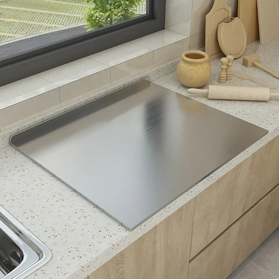 Stainless Steel Large Cutting Board with Double-Sided Design | Durable & Hygienic for Versatile Food Preparation