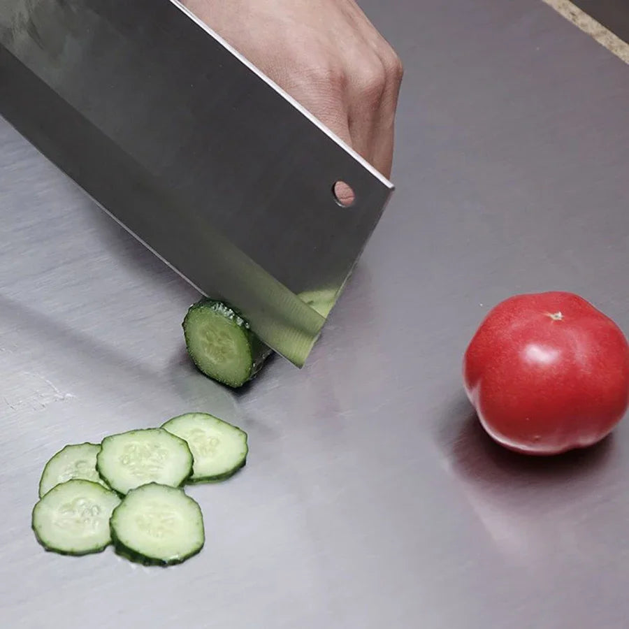 Stainless Steel Large Cutting Board with Double-Sided Design | Durable & Hygienic for Versatile Food Preparation
