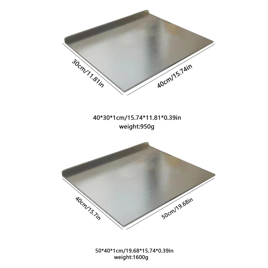 Stainless Steel Large Cutting Board with Double-Sided Design | Durable & Hygienic for Versatile Food Preparation