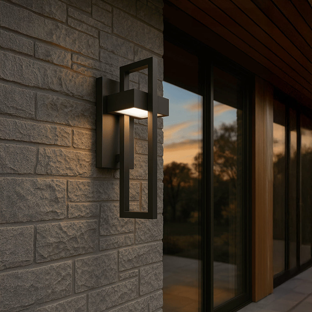 StellarSteel | Modern Elegant Outdoor Wall Sconce with LED Illumination