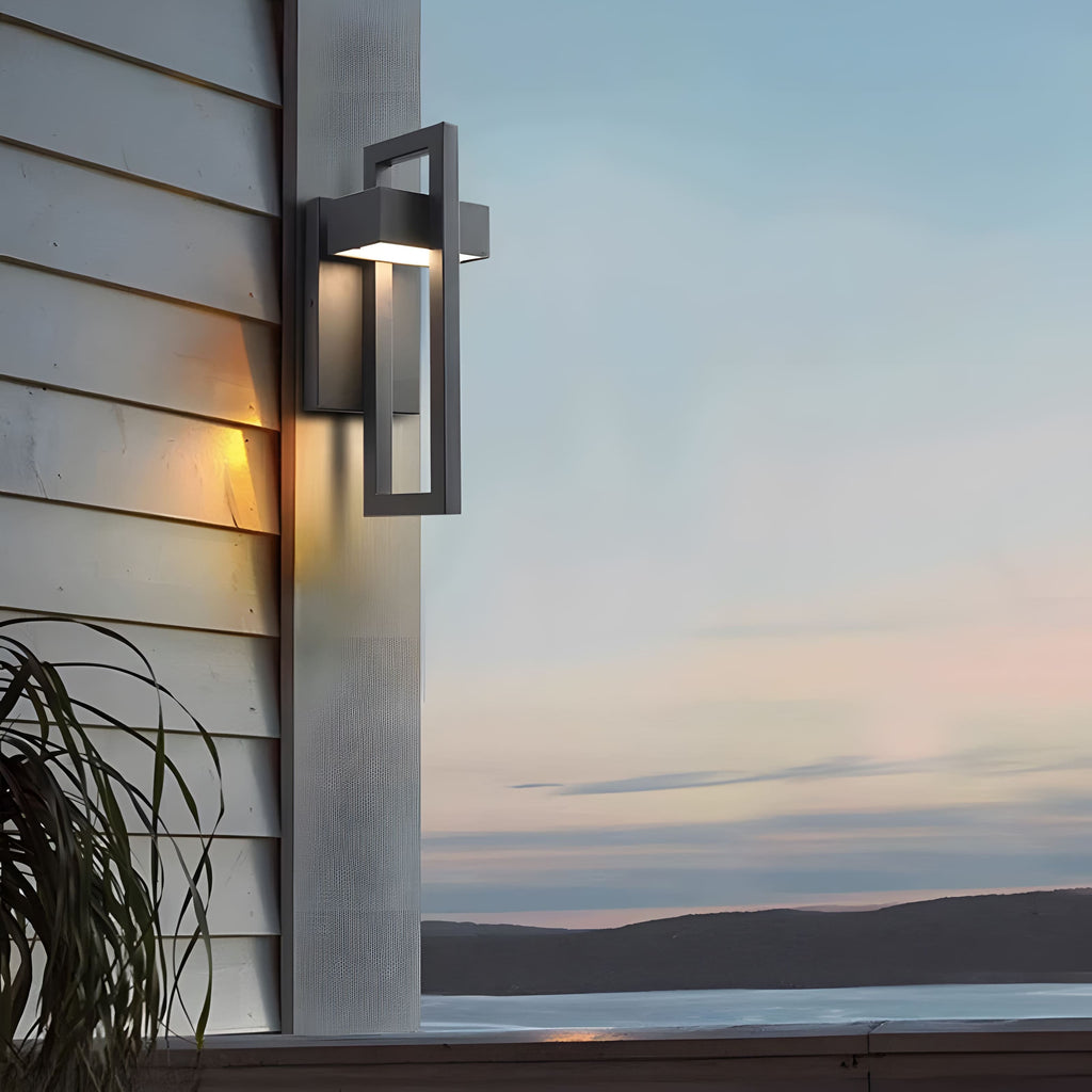 StellarSteel | Modern Elegant Outdoor Wall Sconce with LED Illumination