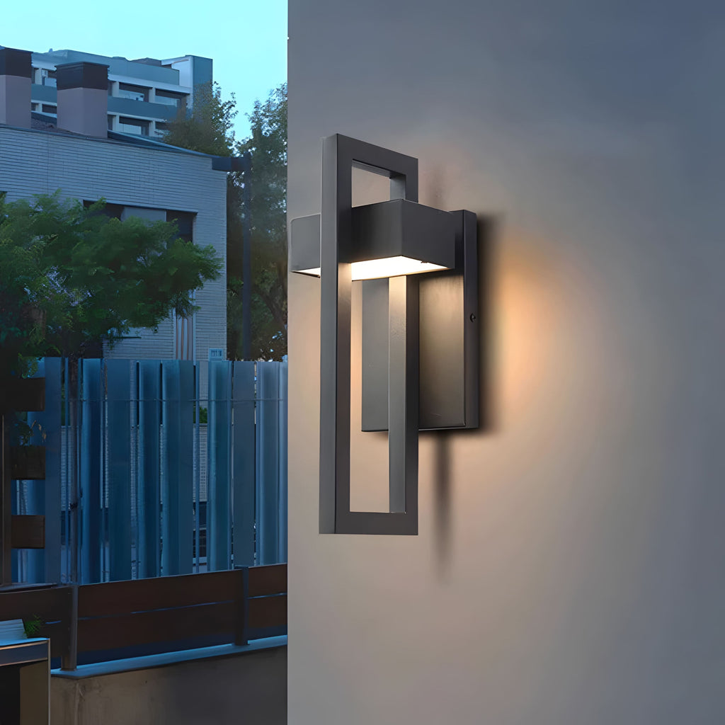 StellarSteel | Modern Elegant Outdoor Wall Sconce with LED Illumination
