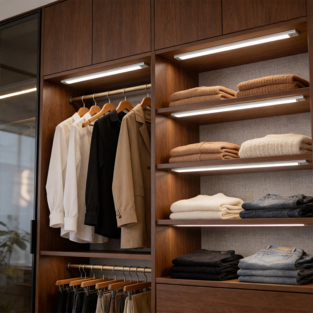 Stylish Wireless Under Cabinet LED Lighting with Motion Sensor | Energy-Efficient Illumination for Effortless Convenience