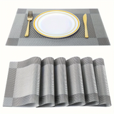 Stylish Woven Placemats | Heat-Resistant PVC Table Mats for Elegant Dining