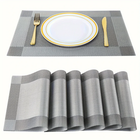 Stylish Woven Placemats | Heat-Resistant PVC Table Mats for Elegant Dining