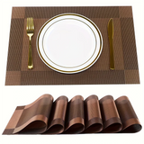 Stylish Woven Placemats | Heat-Resistant PVC Table Mats for Elegant Dining