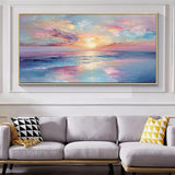 Wandbild mit Struktur, handgemalt auf Leinen-Leinwand