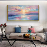 Wandbild mit Struktur, handgemalt auf Leinen-Leinwand