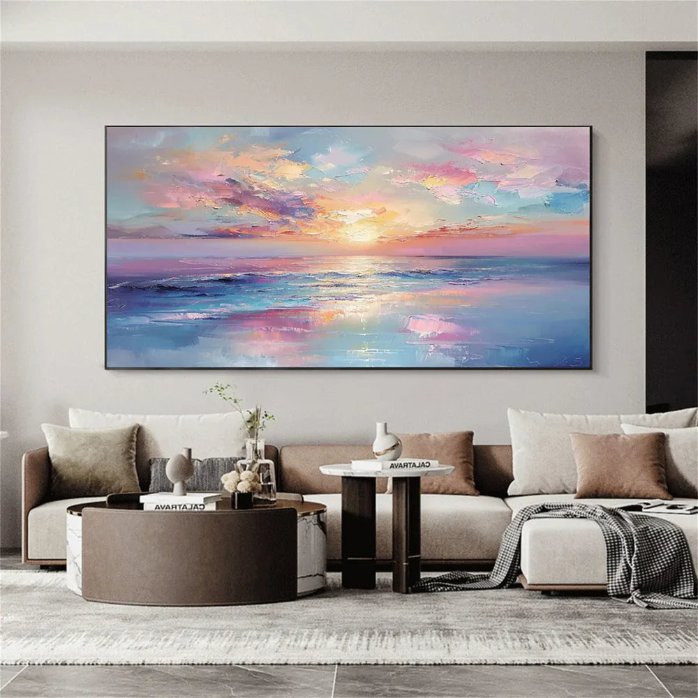 Wandbild mit Struktur, handgemalt auf Leinen-Leinwand