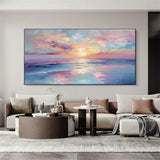 Wandbild mit Struktur, handgemalt auf Leinen-Leinwand
