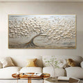 Textured Flower Canvas Art | Hand-Painted Wall Decor for Elegant Ambiance