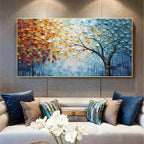 Textured Flower Wall Art | Hand-Painted Canvas Prints for Elegant Home Decor