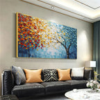 Textured Flower Wall Art | Hand-Painted Canvas Prints for Elegant Home Decor