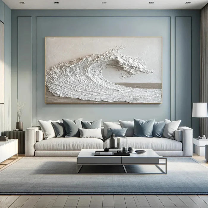 Strukturiertes Wandbild, handgemalt auf Leinwand