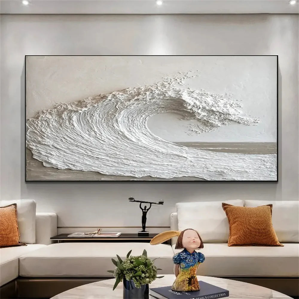 Strukturiertes Wandbild, handgemalt auf Leinwand
