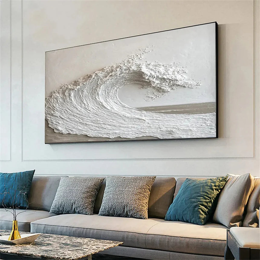 Strukturiertes Wandbild, handgemalt auf Leinwand
