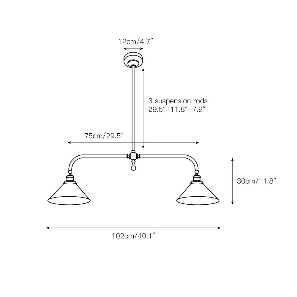 Thetford Pendant Light - Modern Glass Pendant Lighting for Living Rooms