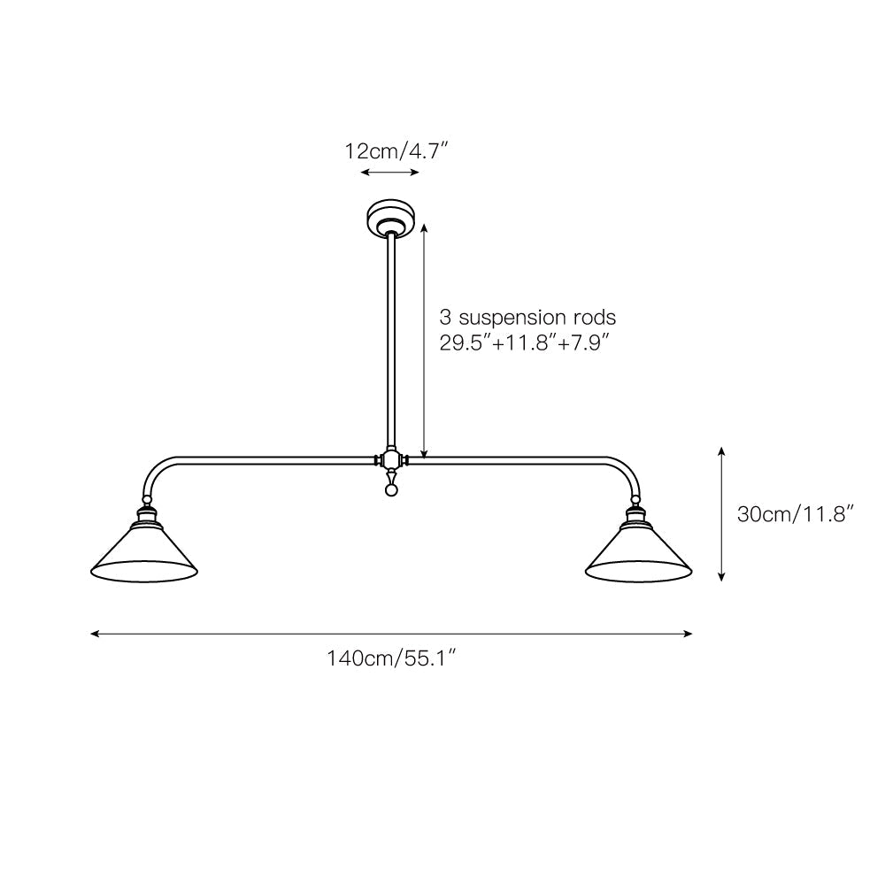 Thetford Pendant Light - Modern Glass Pendant Lighting for Living Rooms