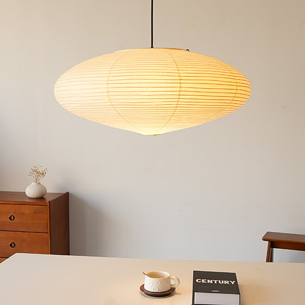 Pendelleuchte aus Japanpapier, handgefertigt, warmes Licht