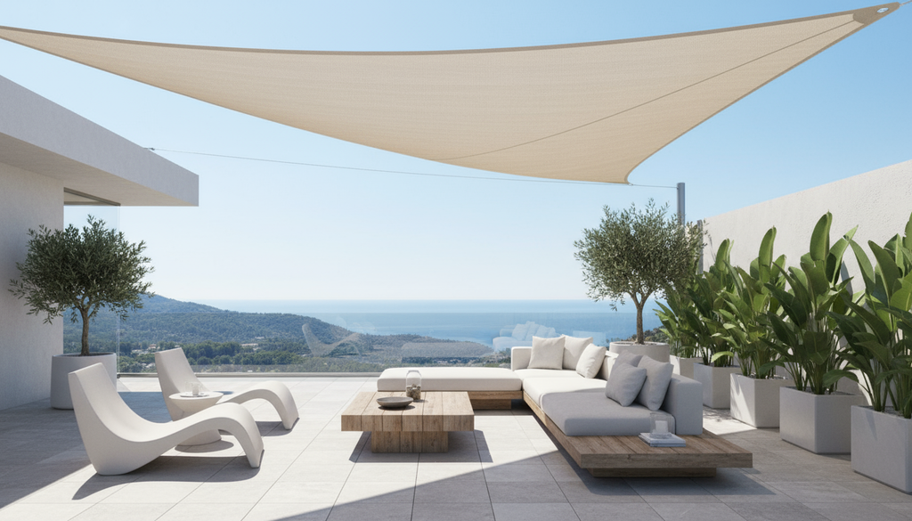 TriBlocker | Triangle Shade Sail with Waterproof UV Protection | Sun Shade for Patio Relaxation