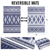 Versatile Outdoor Rug | Waterproof Reversible Mat with Geometric Design | Lightweight & Easy to Clean for Indoor-Outdoor Use