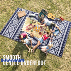 Versatile Outdoor Rug | Waterproof Reversible Mat with Geometric Design | Lightweight & Easy to Clean for Indoor-Outdoor Use